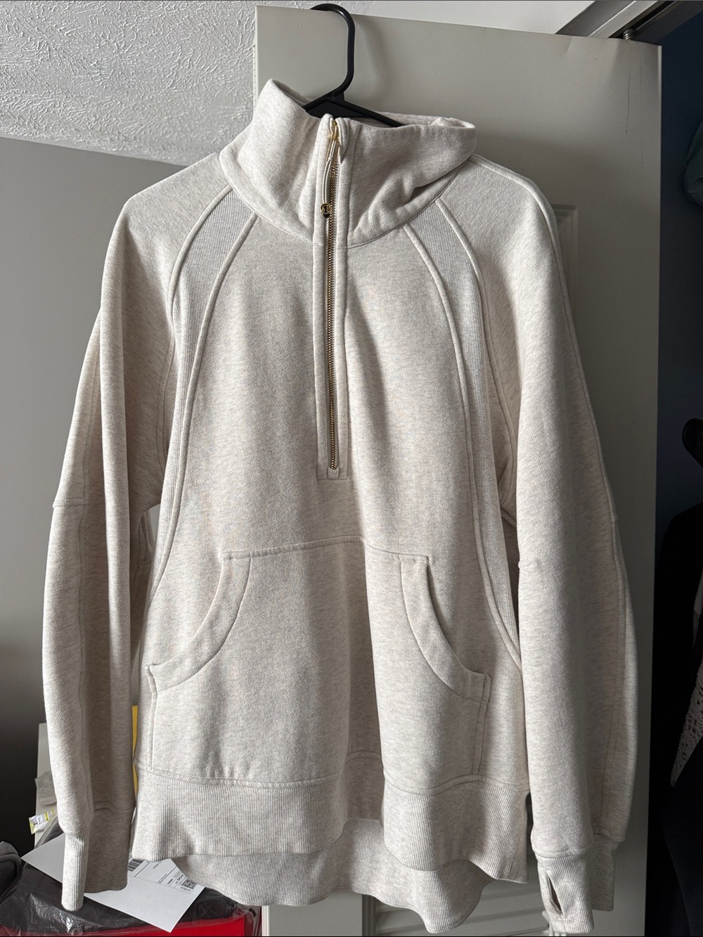 lululemon athletica Half-Zip scuba Pullover - Cream